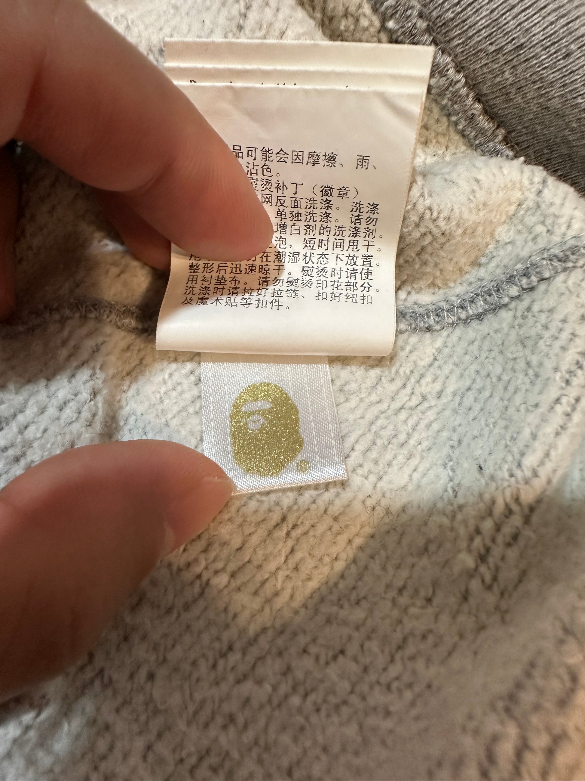 Bape - BAPE BY A BATHING APE CrazyFace Full Zip Hoody Gray Size L