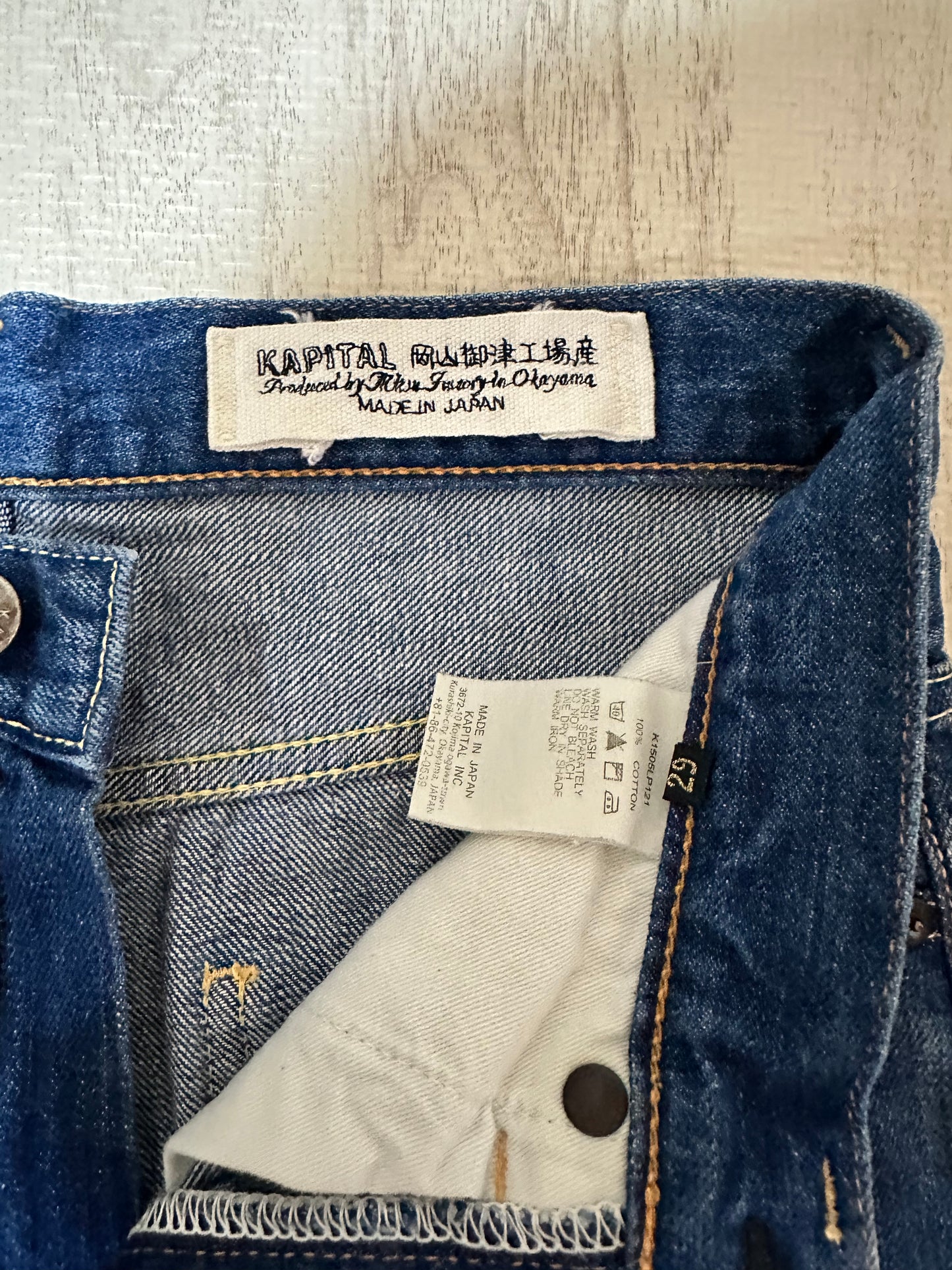Vintage Kapital Bottoms - KAPITAL 14oz Denim 5p Flare Pants Blue Size 29 - Authentic Archive