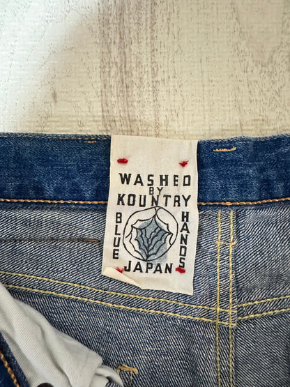 Vintage Kapital Bottoms - KAPITAL 14oz Denim 5p Flare Pants Blue Size 29 - Authentic Archive