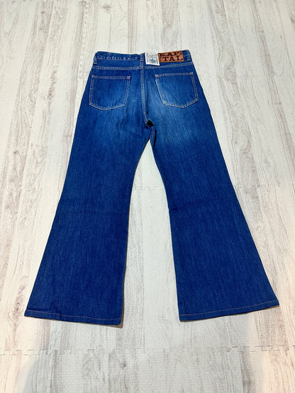 Vintage Kapital Bottoms - KAPITAL 14oz Denim 5p Flare Pants Blue Size 29 - Authentic Archive