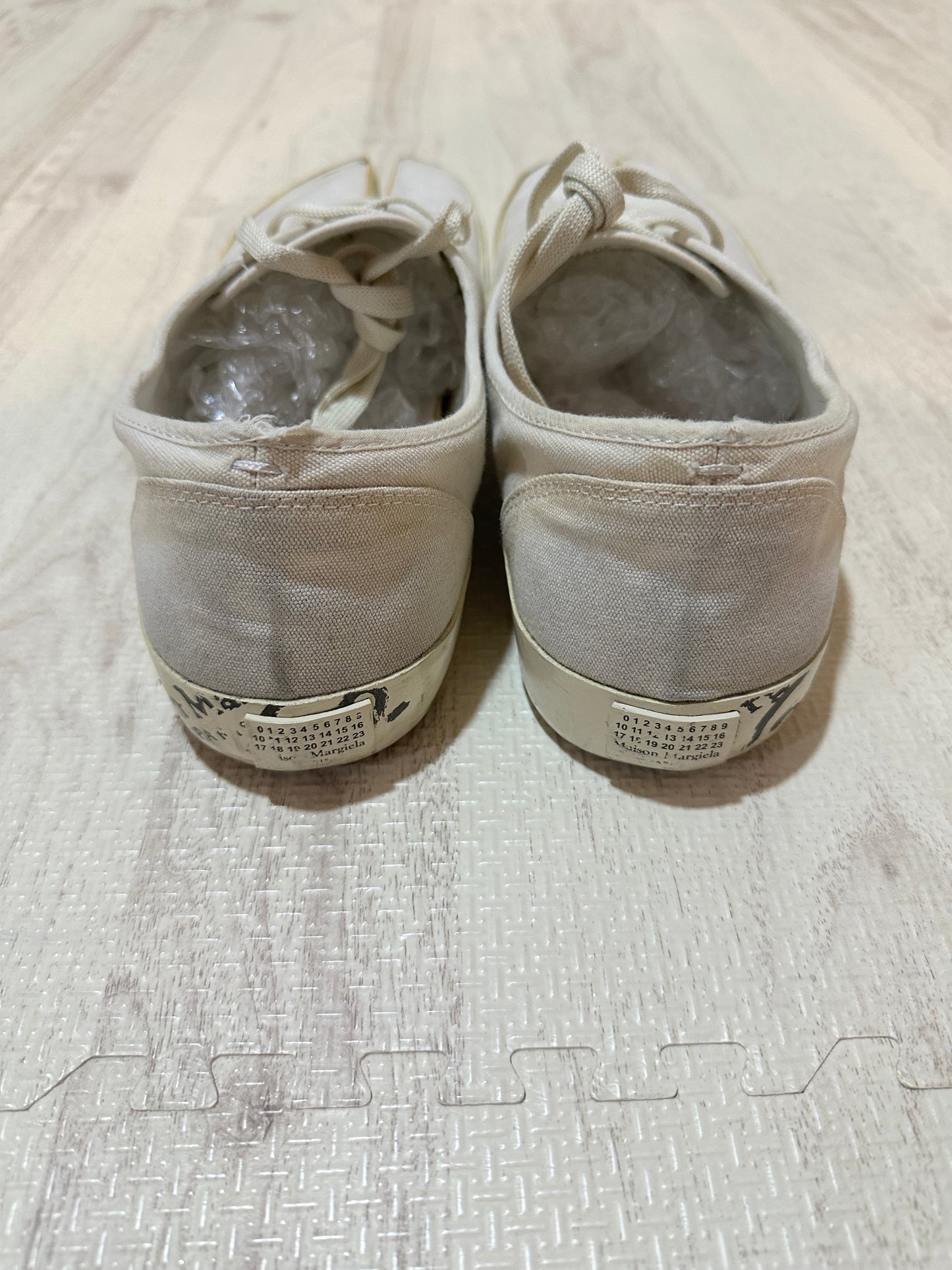 Maison Margiela - Maison Margiela Tabi Canvas Sneakers White Size 42 26.5cm