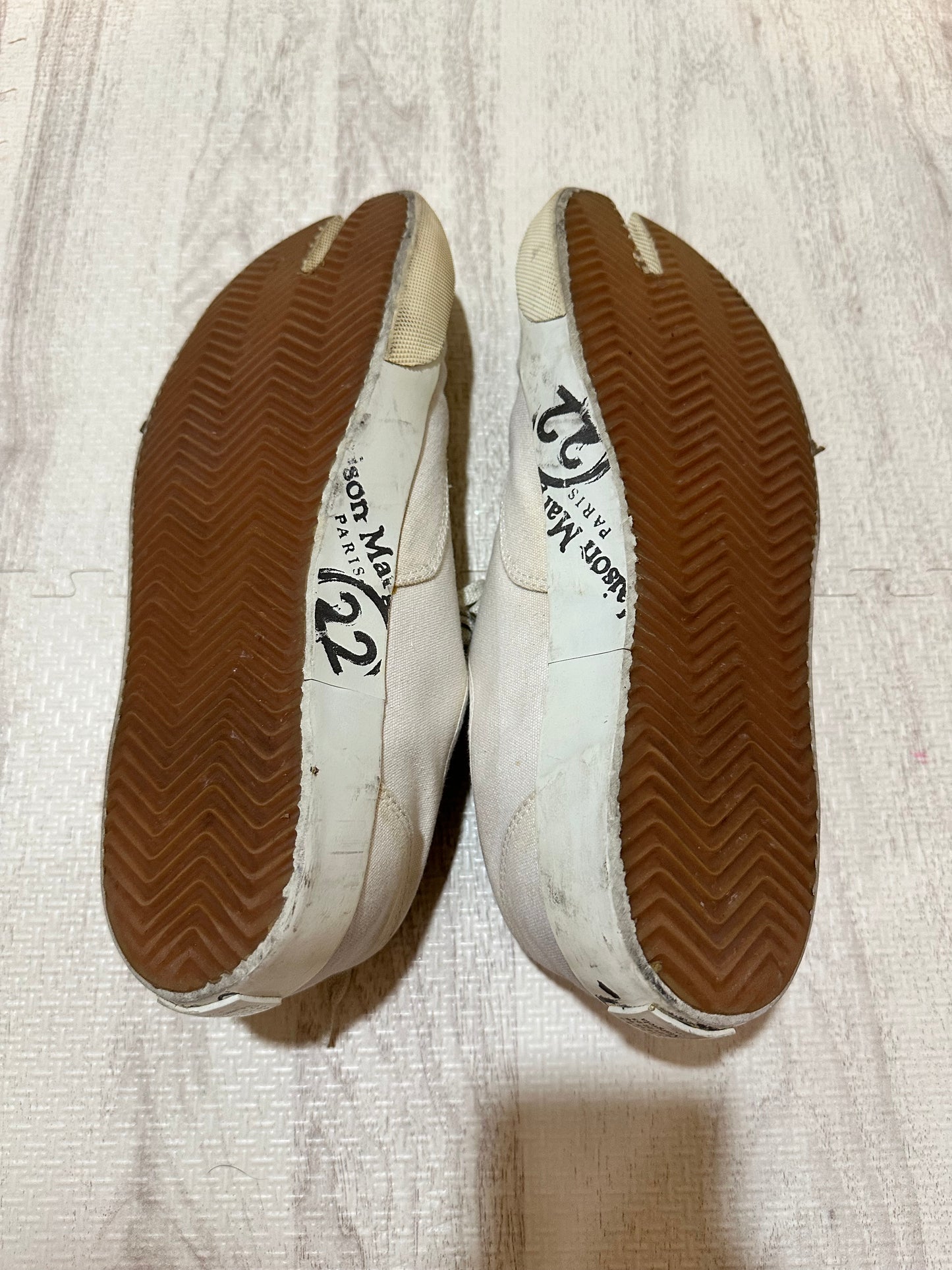 Maison Margiela - Maison Margiela Tabi Canvas Sneakers White Size 42 26.5cm