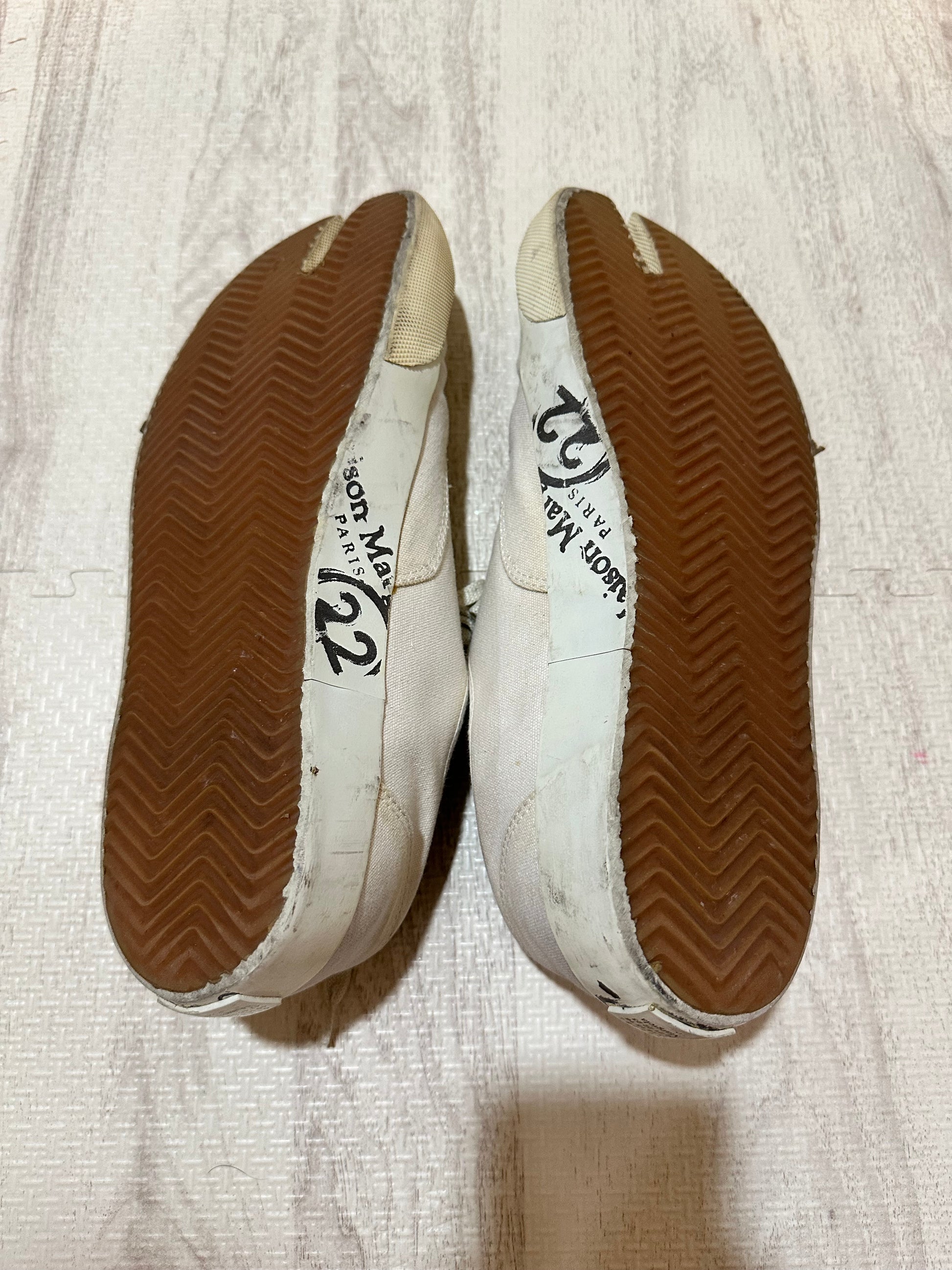 Maison Margiela - Maison Margiela Tabi Canvas Sneakers White Size 42 26.5cm