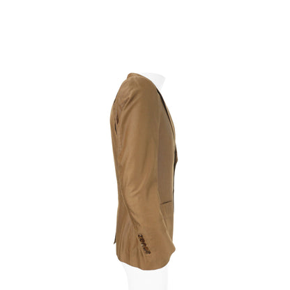 GUCCI Brown Silk Cotton Jacket