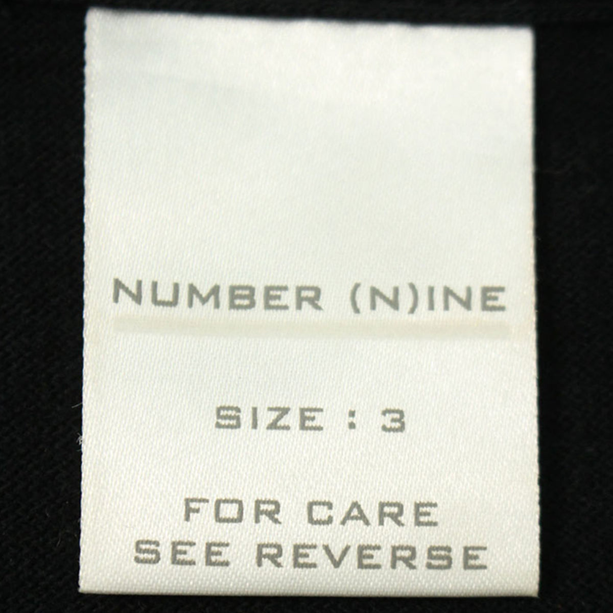 NUMBER (N)INE SS02 Black Jacket Size 3