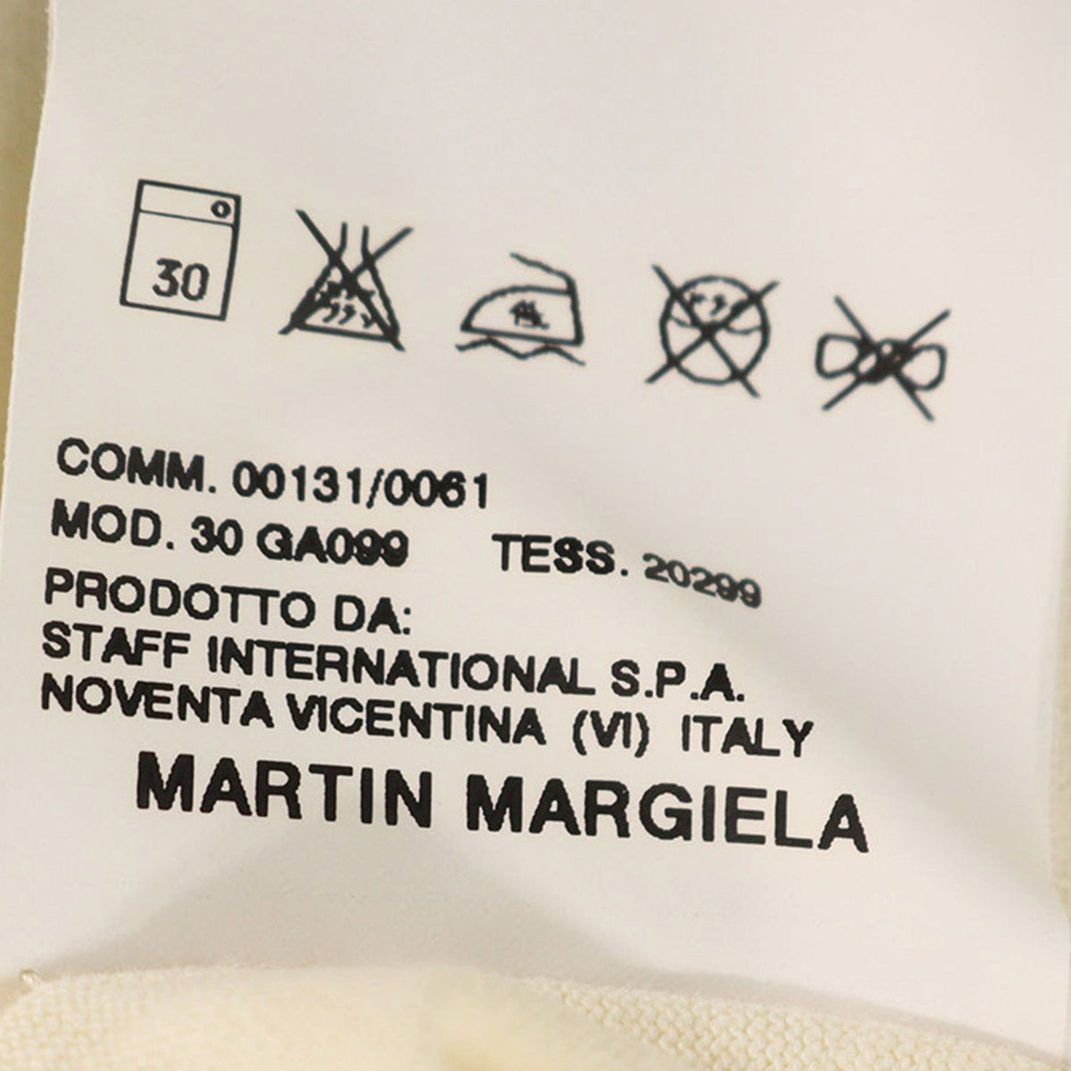 Maison Martin Margiela 2006 SS Off-White Cotton Size M