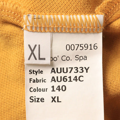 JOHNGALLIANO Stretch Cotton T-Shirt Yellow Black Size XL