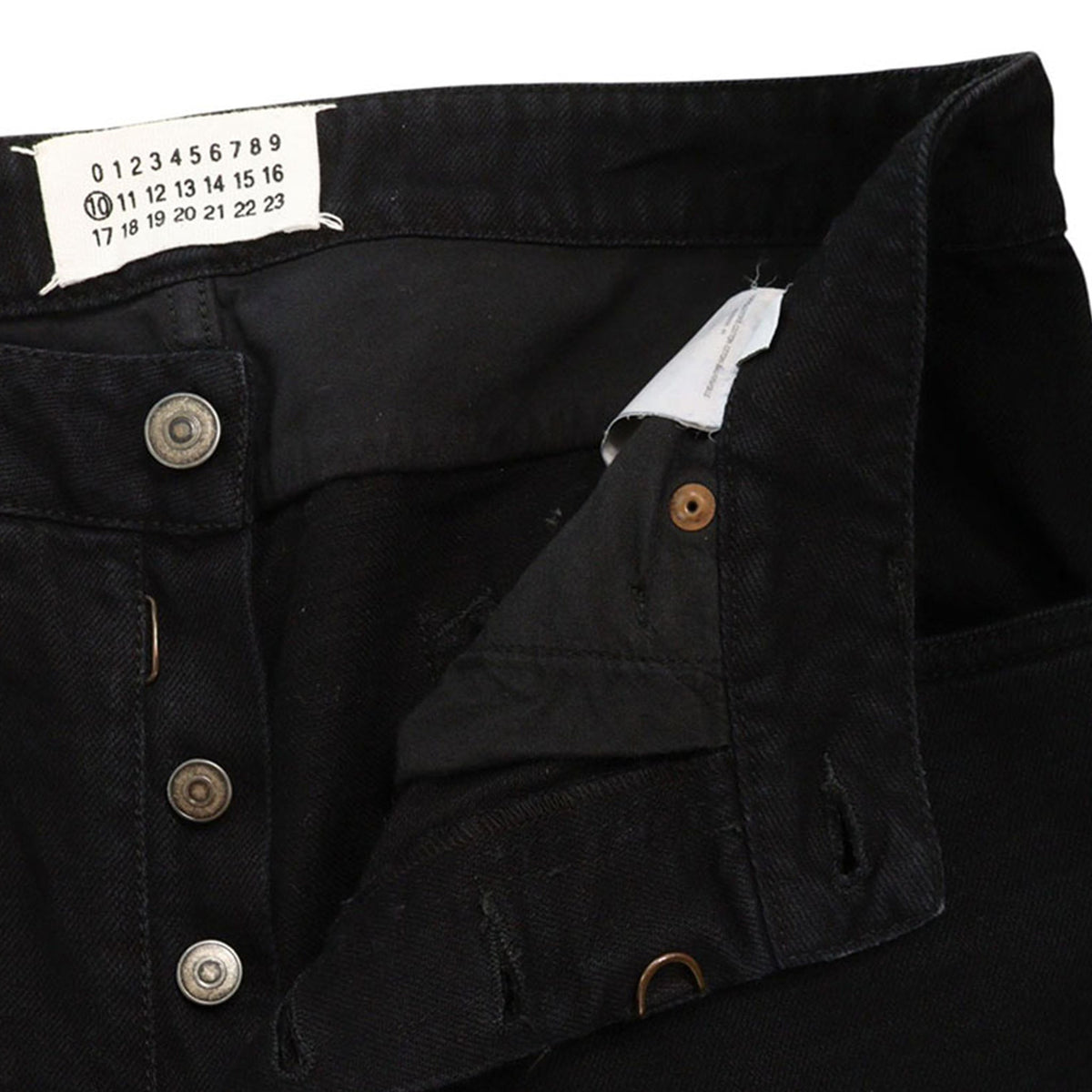 Maison Martin Margiela 2006 AW Black Cotton Denim Size 46