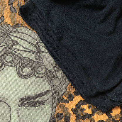 JOHNGALLIANO Stretch Cotton T-Shirt Yellow Black Size XL