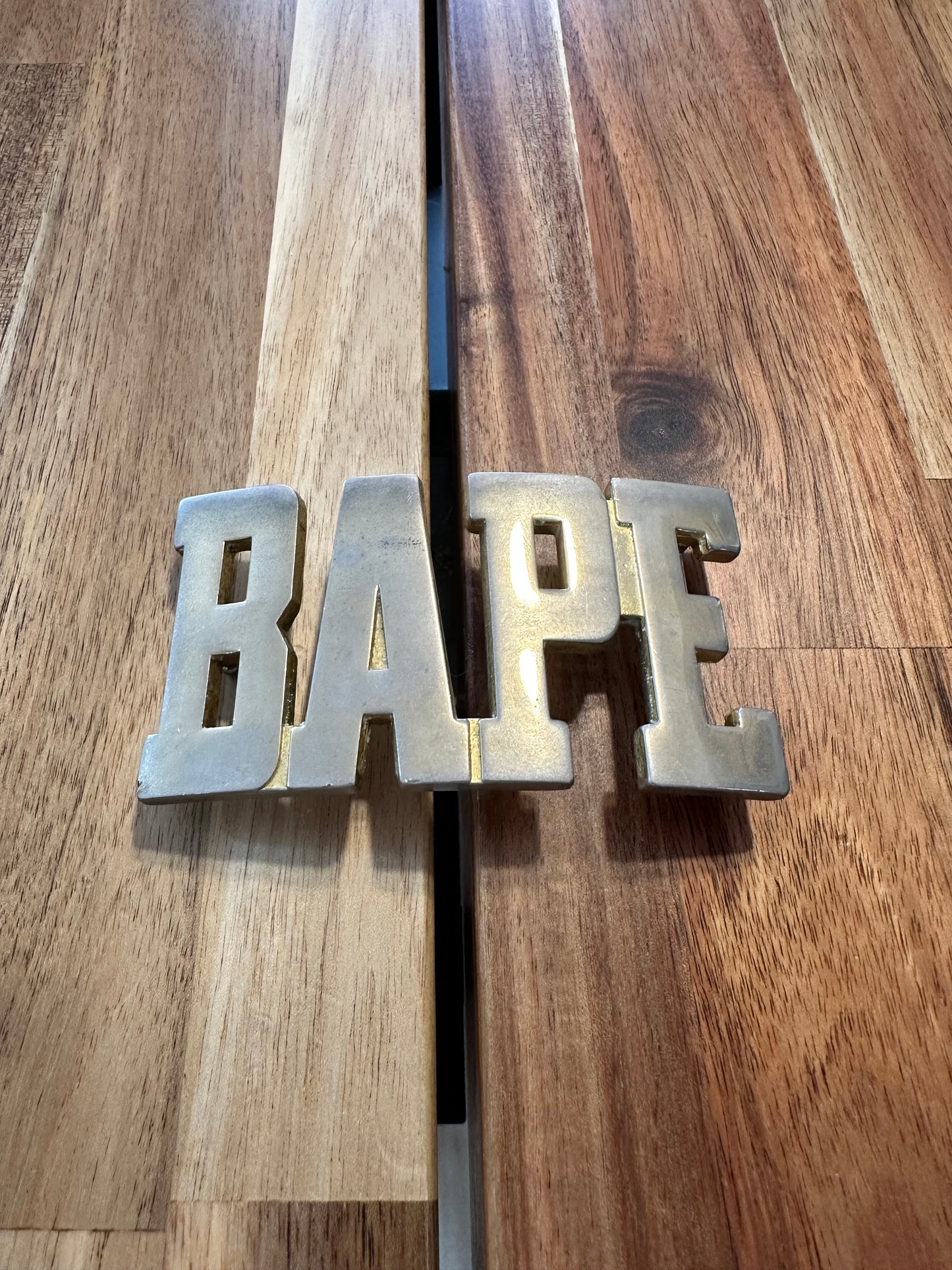 Bape - A Bathing Ape Belt Buckle Gold