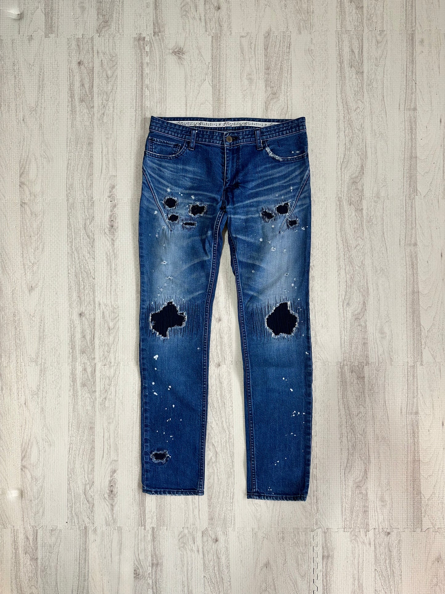 Number (N)ine - n(n) BY NUMBER (N)INE Grunge Denim Pants Indigo Size 3