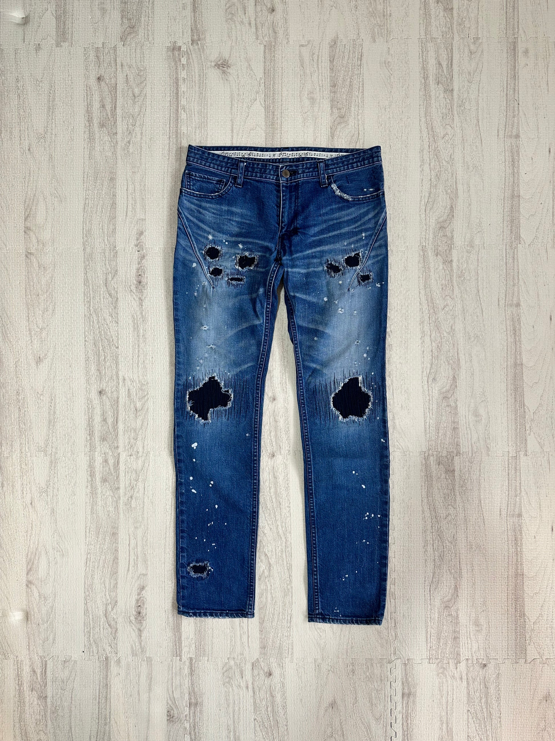 Number (N)ine - n(n) BY NUMBER (N)INE Grunge Denim Pants Indigo Size 3