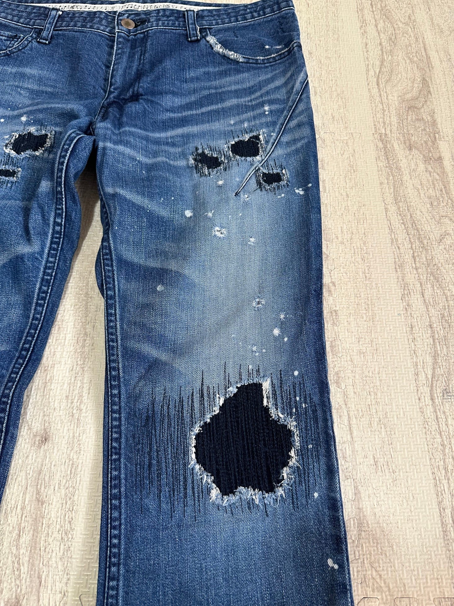 Number (N)ine - n(n) BY NUMBER (N)INE Grunge Denim Pants Indigo Size 3
