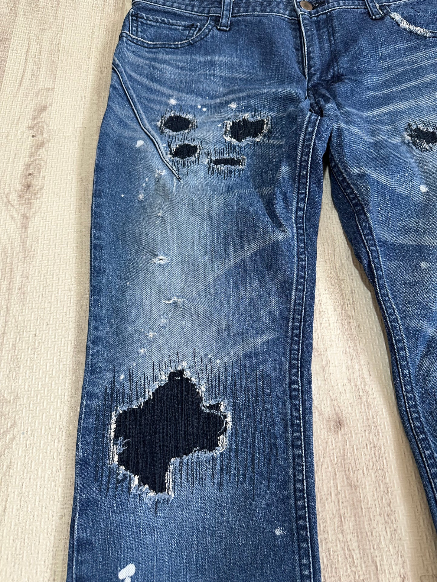 Number (N)ine - n(n) BY NUMBER (N)INE Grunge Denim Pants Indigo Size 3
