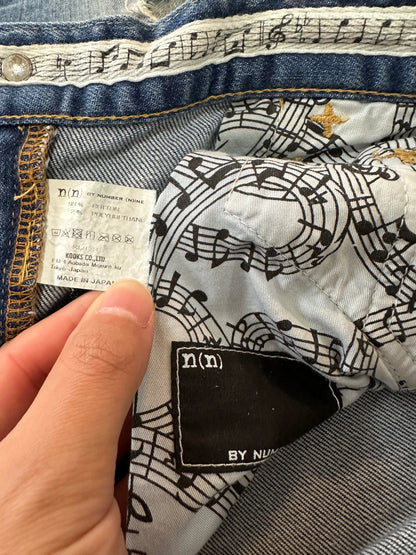 Vintage Number (N)ine Bottoms - n(n) by Number (N)ine Zippo Denim Size 3 - Authentic Archive
