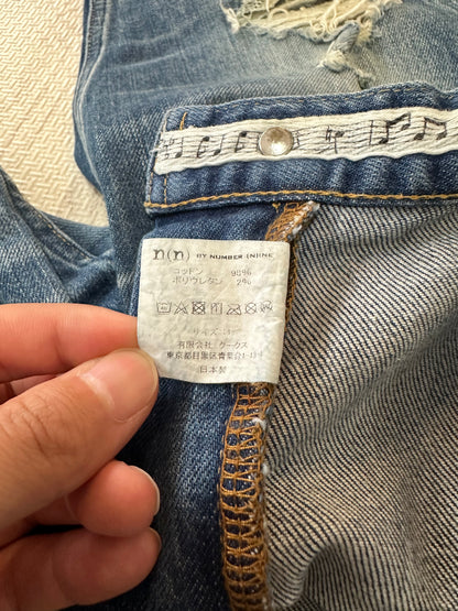 Vintage Number (N)ine Bottoms - n(n) by Number (N)ine Zippo Denim Size 3 - Authentic Archive