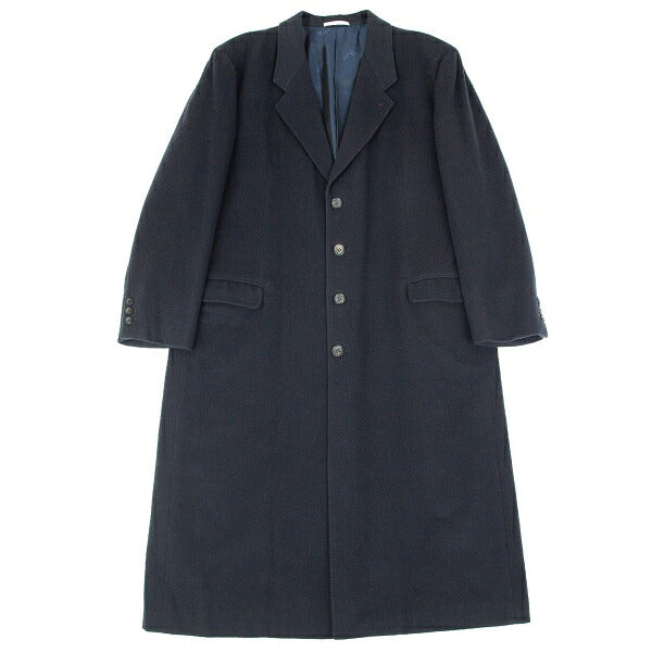 Papas Wool Long Chester Coat Navy Size L48