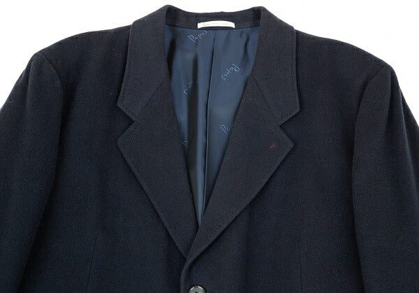 Papas Wool Long Chester Coat Navy Size L48