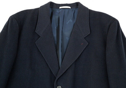 Papas Wool Long Chester Coat Navy Size L48