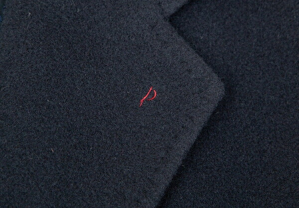 Papas Wool Long Chester Coat Navy Size L48