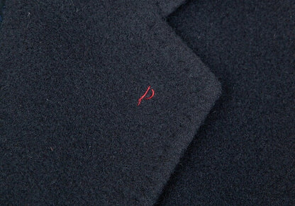 Papas Wool Long Chester Coat Navy Size L48