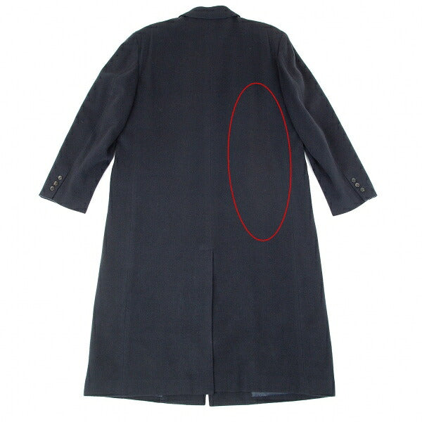 Papas Wool Long Chester Coat Navy Size L48