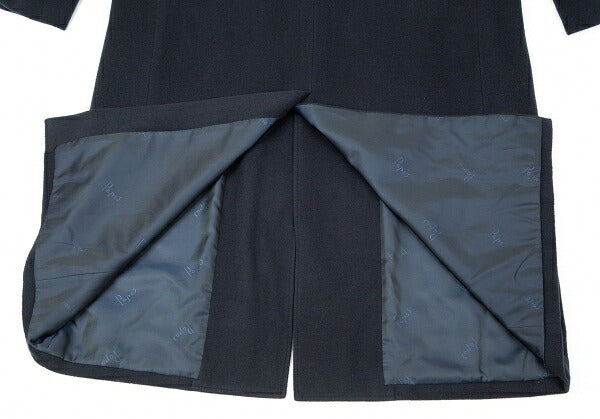 Papas Wool Long Chester Coat Navy Size L48
