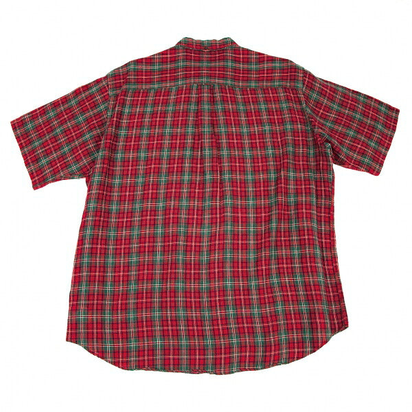 Papas Linen Check BD Shirt Red/Green Size L