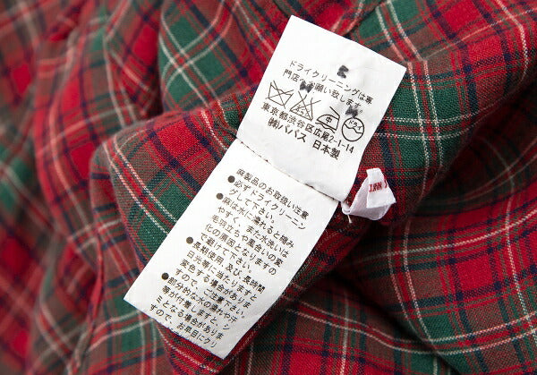 Papas Linen Check BD Shirt Red/Green Size L
