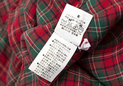 Papas Linen Check BD Shirt Red/Green Size L