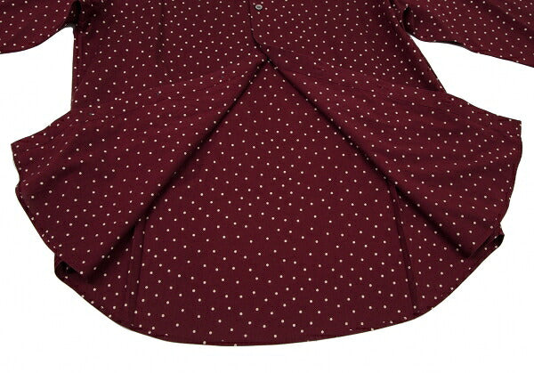 Papas Cotton Dot Long Sleeve Shirt Bordeaux Size M
