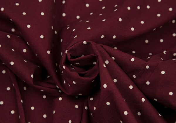 Papas Cotton Dot Long Sleeve Shirt Bordeaux Size M