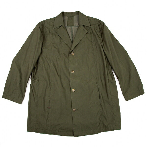 Papas Cotton 'P' Emb. Drawstring Long Jacket Olive Size 50L