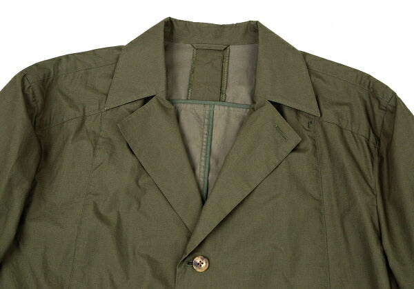 Papas Cotton 'P' Emb. Drawstring Long Jacket Olive Size 50L