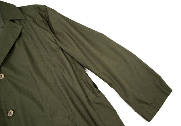 Papas Cotton 'P' Emb. Drawstring Long Jacket Olive Size 50L