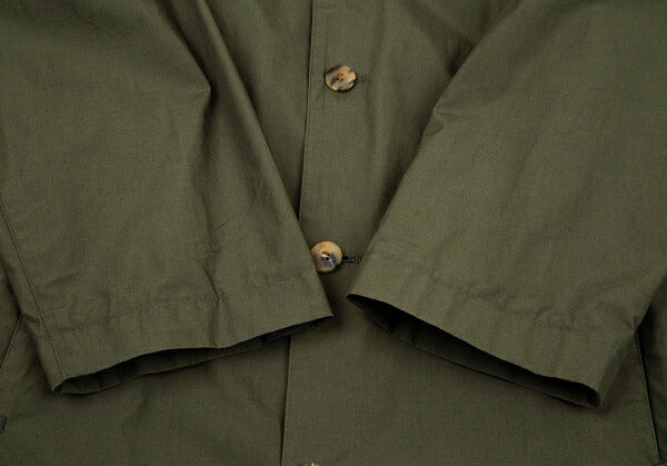 Papas Cotton 'P' Emb. Drawstring Long Jacket Olive Size 50L