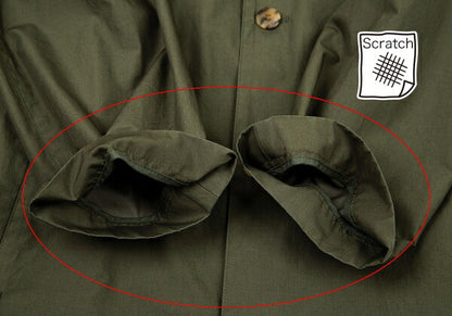 Papas Cotton 'P' Emb. Drawstring Long Jacket Olive Size 50L
