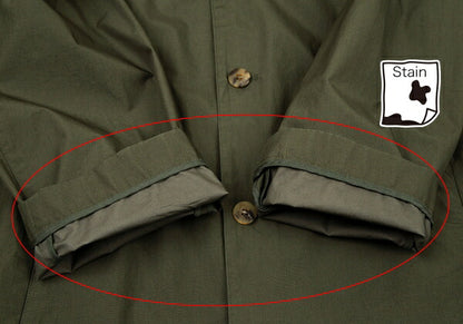 Papas Cotton 'P' Emb. Drawstring Long Jacket Olive Size 50L