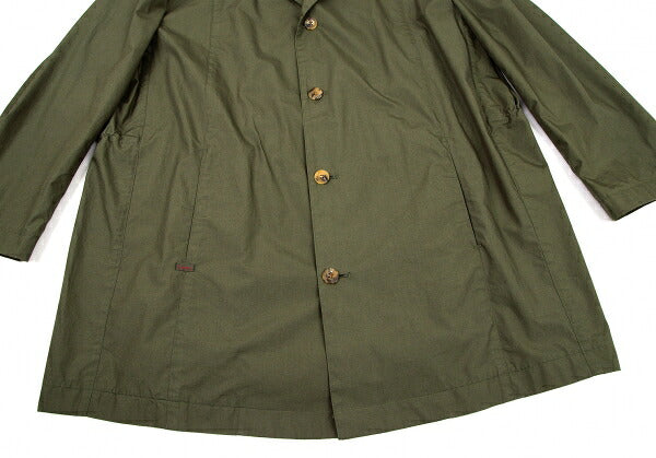 Papas Cotton 'P' Emb. Drawstring Long Jacket Olive Size 50L