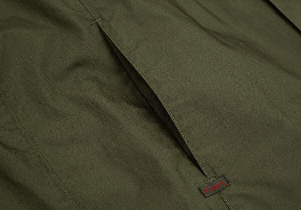 Papas Cotton 'P' Emb. Drawstring Long Jacket Olive Size 50L