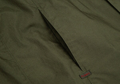 Papas Cotton 'P' Emb. Drawstring Long Jacket Olive Size 50L