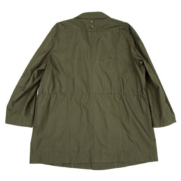 Papas Cotton 'P' Emb. Drawstring Long Jacket Olive Size 50L