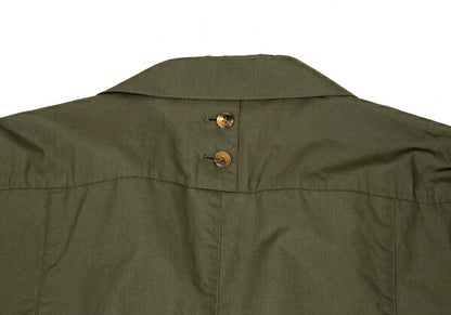 Papas Cotton 'P' Emb. Drawstring Long Jacket Olive Size 50L