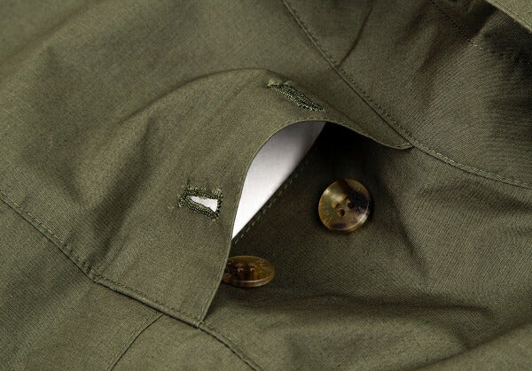Papas Cotton 'P' Emb. Drawstring Long Jacket Olive Size 50L