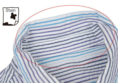 Papas Cotton Seersucker Stripe Shirt White Size 50L