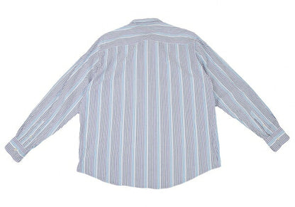 Papas Cotton Seersucker Stripe Shirt White Size 50L