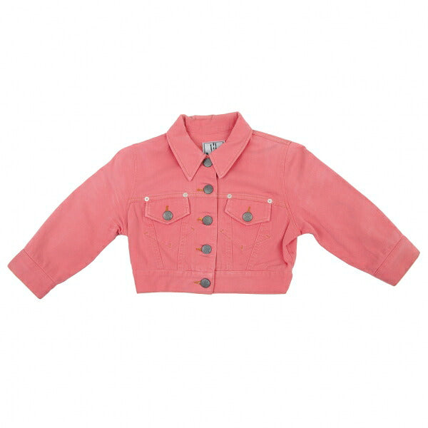GAULTIER JEAN'S Stretch Cotton Short Jacket Pink Size 40