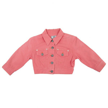 GAULTIER JEAN'S Stretch Cotton Short Jacket Pink Size 40
