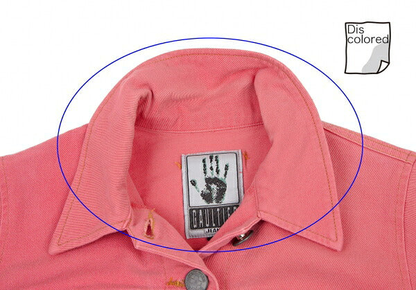 GAULTIER JEAN'S Stretch Cotton Short Jacket Pink Size 40