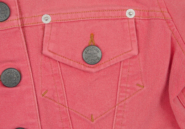 GAULTIER JEAN'S Stretch Cotton Short Jacket Pink Size 40